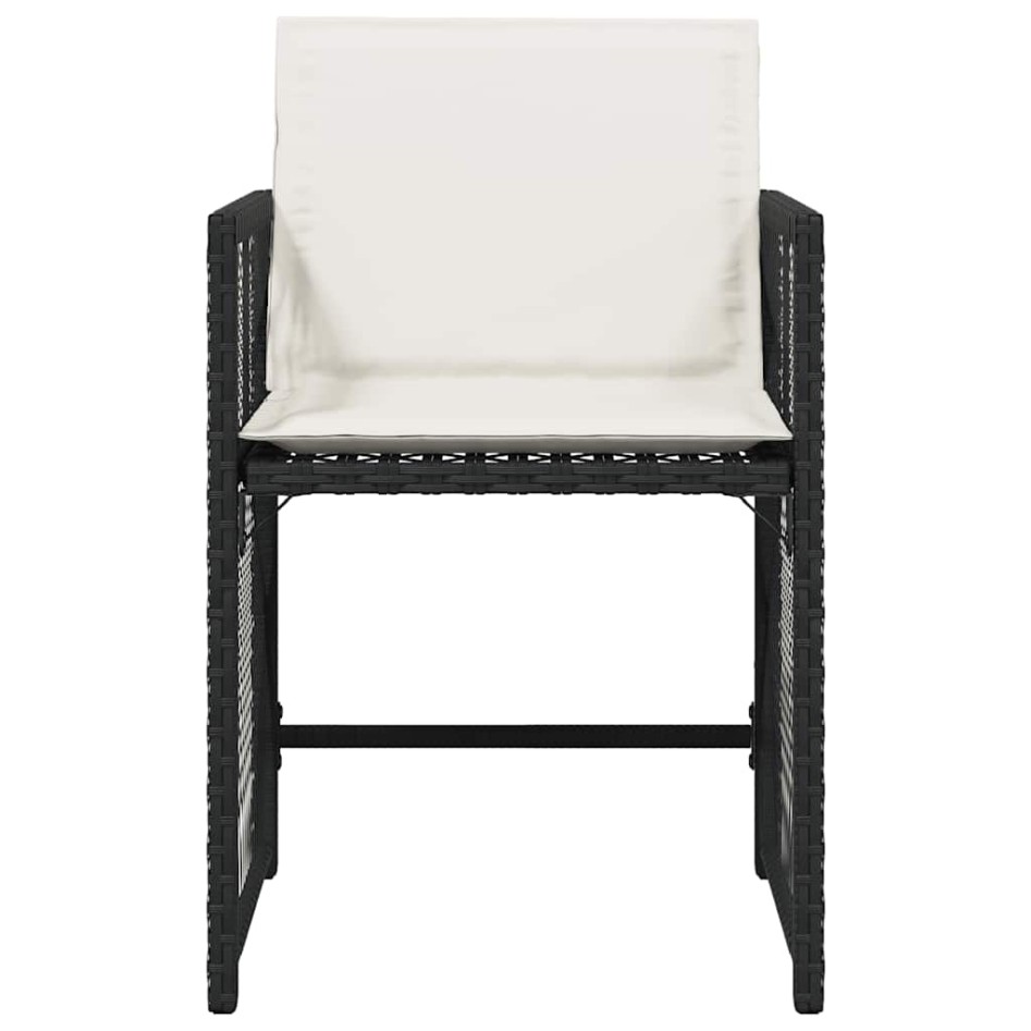 Sillas de jardín con cojines 4 unidades ratán sintético