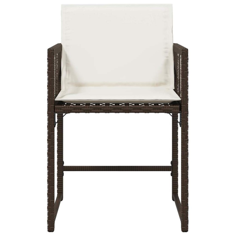 Sillas de jardín con cojines 4 unidades ratán sintético