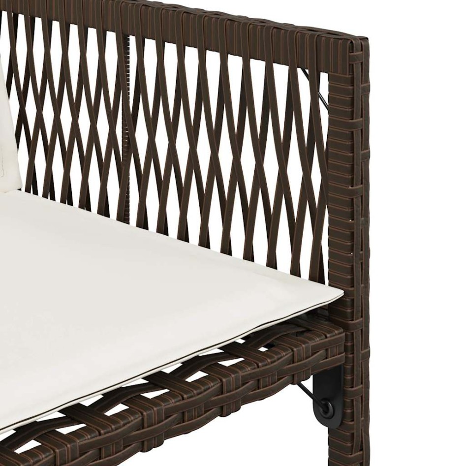 Sillas de jardín con cojines 4 unidades ratán sintético