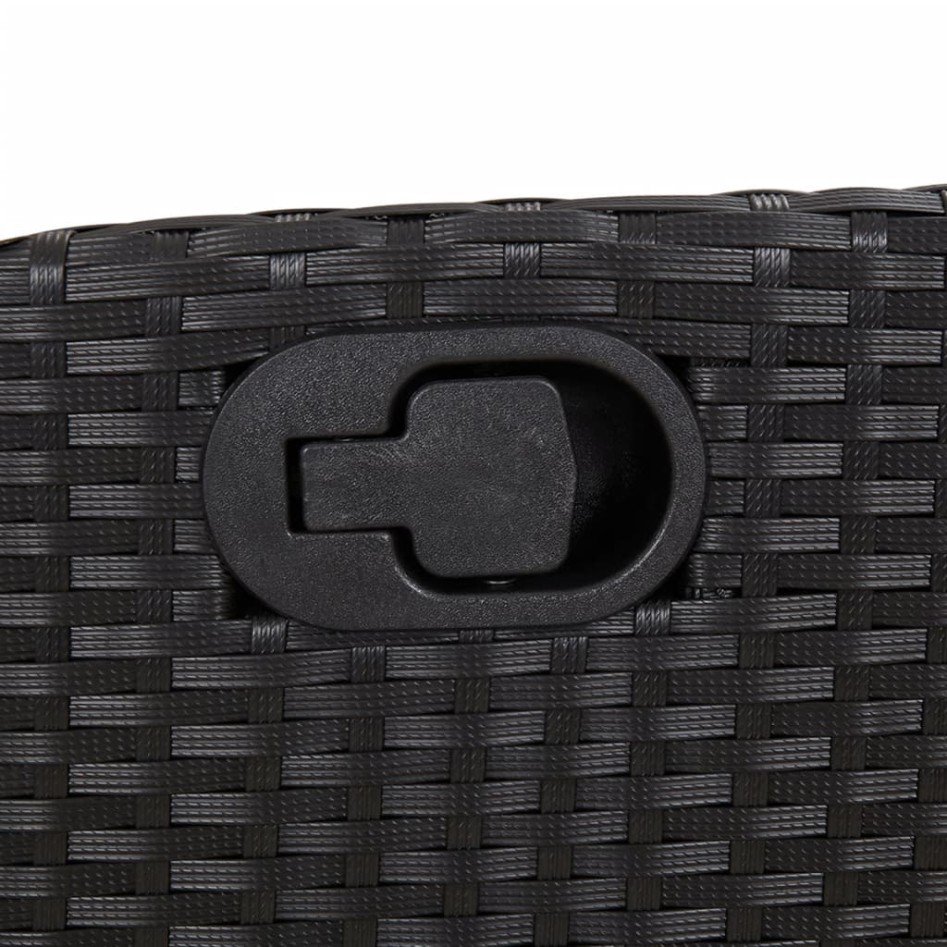 Sillón reclinable de jardín con cojines ratán sintético