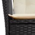 Sillón reclinable de jardín con cojines ratán sintético