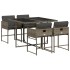 Set comedor de jardín 5 piezas con cojines ratán sintético