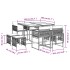 Set comedor para jardín 9 pzas y cojines ratán sintético