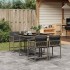 Set comedor de jardín 5 piezas con cojines ratán sintético