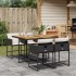 Set de muebles jardín 5 pzas con cojines ratán sintético
