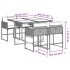 Set de muebles jardín 5 pzas con cojines ratán sintético