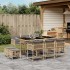 Set comedor de jardín 11 pzas con cojines ratán sintético