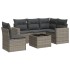Set de muebles de jardín 6 pzas y cojines ratán sintético