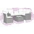 Set de muebles de jardín 6 pzas y cojines ratán sintético