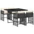 Set de muebles jardín 5 pzas con cojines ratán sintético