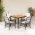 Set de muebles jardín 5 pzas con cojines ratán sintético