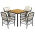 Set de muebles jardín 5 pzas con cojines ratán sintético