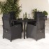 Set de muebles jardín 5 pzas con cojines ratán sintético