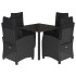 Set de muebles jardín 5 pzas con cojines ratán sintético