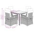 Set de muebles jardín 5 pzas con cojines ratán sintético