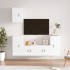 Set de muebles de TV 5 pzas madera contrachapada blanco