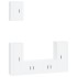 Set de muebles de TV 5 pzas madera contrachapada blanco