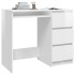 Escritorio de madera contrachapada blanco brillo 90x45x76