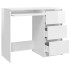 Escritorio de madera contrachapada blanco brillo 90x45x76