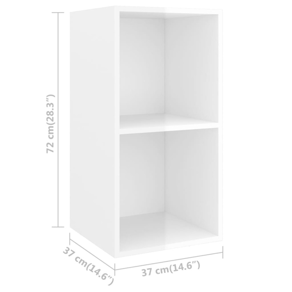 Set de muebles de TV 4 pzas madera contrachapada blanco