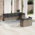 Set de sofás de jardín 8 pzas y cojines ratán sintético