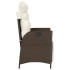 Sillón reclinable de jardín con reposapiés ratán PE