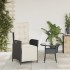 Sillón reclinable de jardín con reposapiés ratán PE