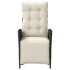 Sillón reclinable de jardín con reposapiés ratán PE