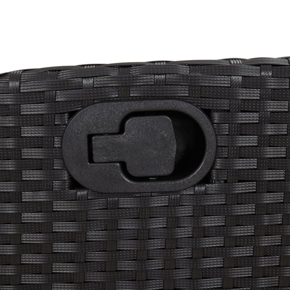 Sillón reclinable de jardín con reposapiés ratán PE