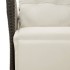 Sillón reclinable de jardín con reposapiés ratán PE