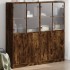 Estantería con puertas madera roble ahumado 136x37x142