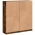 Estantería con puertas madera roble ahumado 136x37x142