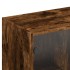 Estantería con puertas madera roble ahumado 136x37x142