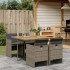 Set comedor de jardín 5 piezas con cojines ratán sintético