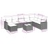 Set de muebles de jardín 9 pzas y cojines ratán sintético