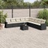 Set de sofás de jardín 10 pzas cojines ratán sintético