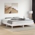 Estructura de cama sin colchón madera maciza blanca 200x200
