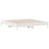 Estructura de cama sin colchón madera maciza blanca 200x200