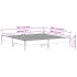 Estructura de cama sin colchón madera maciza blanca 200x200