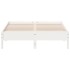 Estructura de cama sin colchón madera de pino blanca 150x200