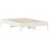 Estructura de cama sin colchón madera de pino blanca 150x200