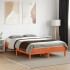 Estructura de cama sin colchón madera maciza marrón 120x190