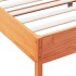 Estructura de cama sin colchón madera maciza marrón 120x190