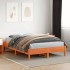 Cama sin colchón madera maciza pino marrón cera 150x200