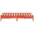 Cama sin colchón madera maciza pino marrón cera 150x200