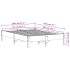 Estructura de cama sin colchón madera de pino blanco 135x190