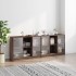 Estantería con puertas madera marrón roble 204x37x75