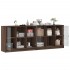 Estantería con puertas madera marrón roble 204x37x75
