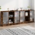 Estantería con puertas madera roble ahumado 204x37x75