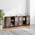 Estantería con puertas madera roble ahumado 204x37x75